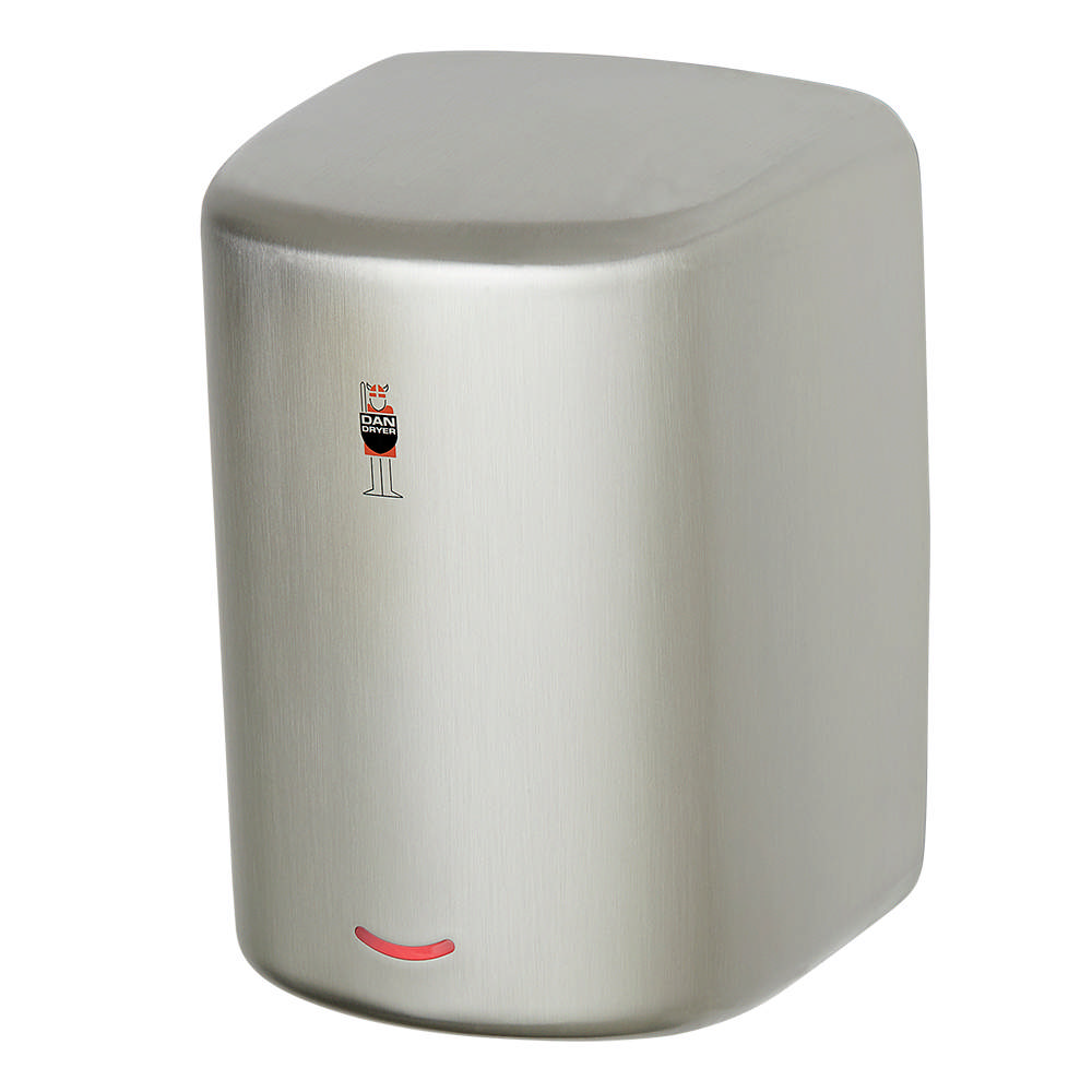 TURBO Low Noise hand dryer, brushed stainless steel