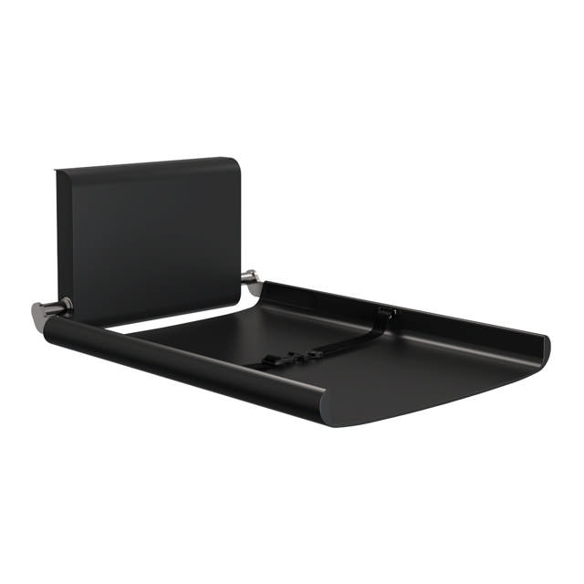 BJÖRK baby changing station with safety strap, black