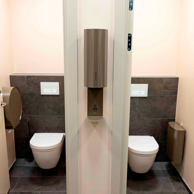 BJÖRK touch-free dispenser for liquid soap/sanitizer, optional RAL classic colours