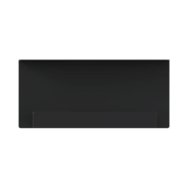 Toilet roll holder with shelf, right-oriented, black