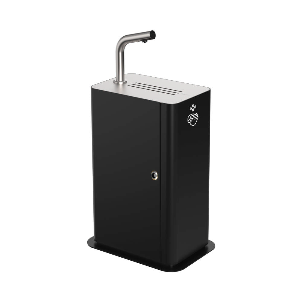 COLUMN JUNIOR sanitiser stand w/adapter, black